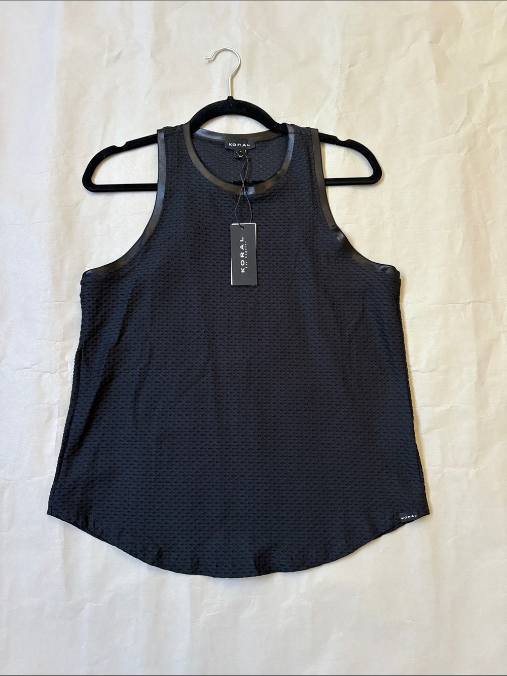 NWT Koral black Perforated Athletic Tank Top
